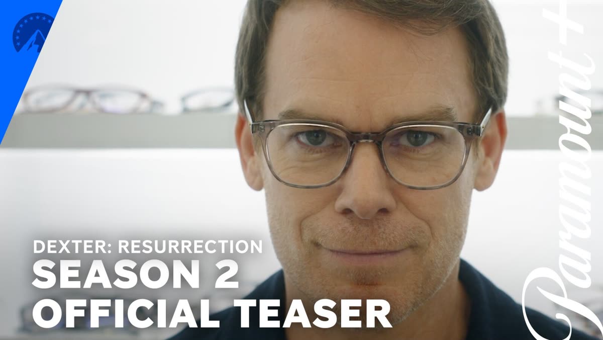 Michael C. Hall as Dexter Morgan looks into the camera in official Dexter: Resurrection season two teaser artwork. The image reads 'Season 2 Official Teaser.'